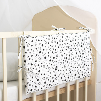 Карман на детскую кроватку Малышок рис. черно - белые звезды