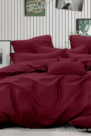 КПБ Страйп - сатин Бордо